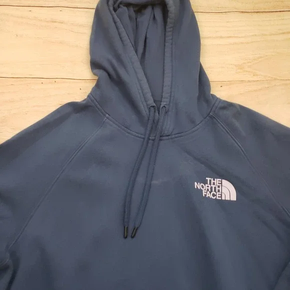 The North Face Hoodie Womens Large Blue Outdoor Pullover Sweater Sweatshirt * - Picture 3 of 12